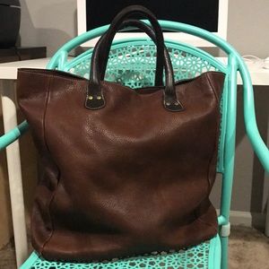 J.P. & Mattie Brown Leather Large Tote Bag